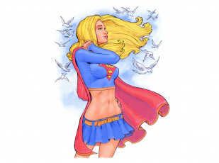 Картинка рисованное комиксы фон девушка голубь униформа