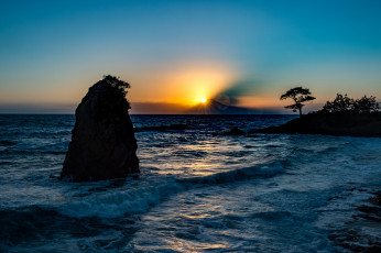 Картинка природа восходы закаты пейзаж лучи рассвет море