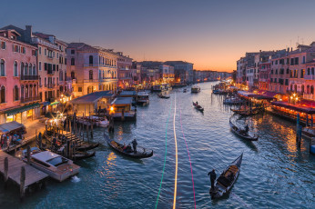 обоя canal grande da rialto,  venezia, города, венеция , италия, канал