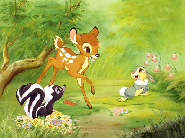 Обои картинки фото мультфильмы, bambi