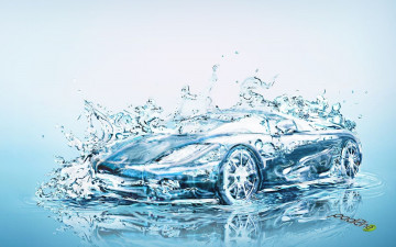 Картинка автомобили 3д брызги вода