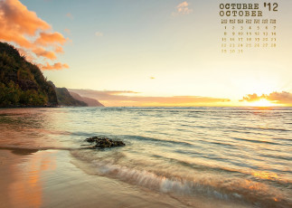 обоя календари, природа, побережье, море