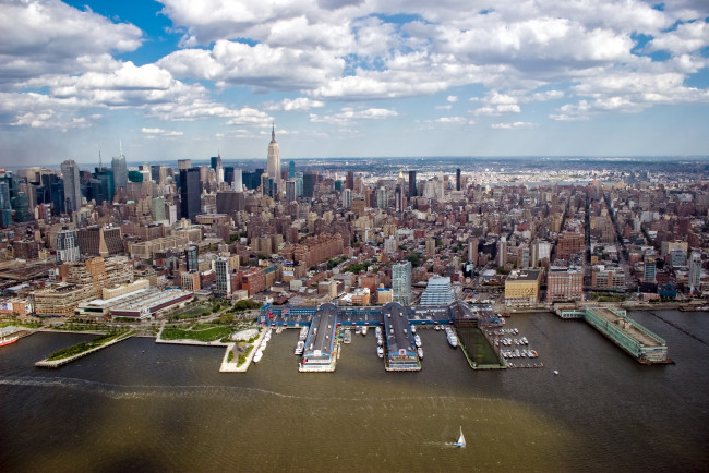 Обои картинки фото города, нью, йорк, сша, манхэттен, небоскребы, панорама
