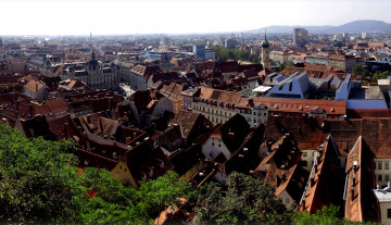 Картинка австрия штирия грац города панорамы панорама здания