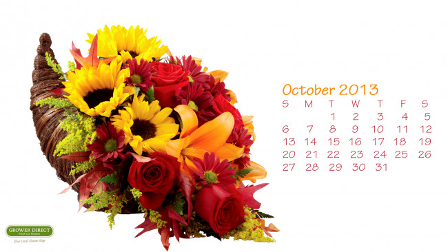 Обои картинки фото календари, цветы, розы, подсолнухи, хризантемы, лилии