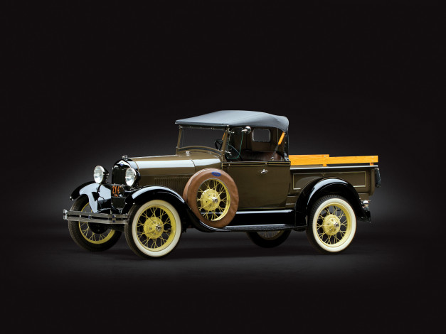 Обои картинки фото автомобили, классика, 1927г, 76a-78a, pickup, roadster, model, a, ford