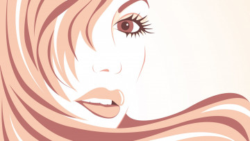 Картинка векторная+графика девушки+ girls лицо девушка ресницы волосы взгляд