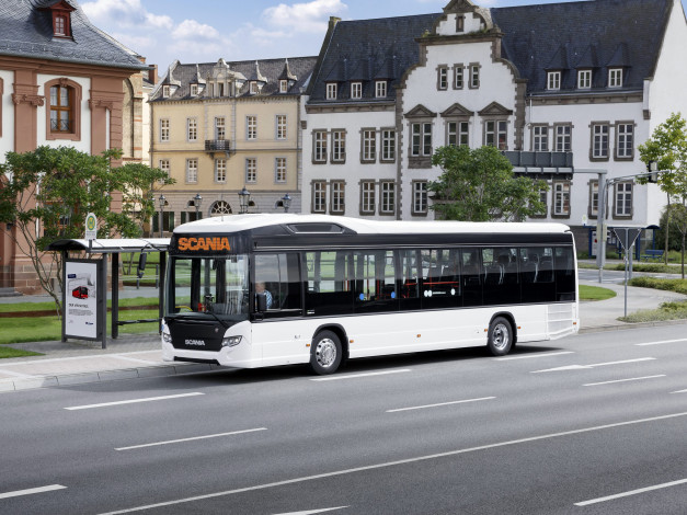 Обои картинки фото автомобили, автобусы, le, hybrid, citywide, 2014г, scania