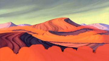 Картинка рисованное природа песок холм пустыня
