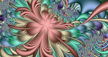 обоя 3д графика, фракталы , fractal, узор, цвет, фон