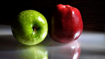 обоя еда, яблоки, дуэт