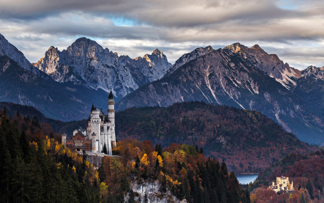 Обои картинки фото neuschwanstein castle, города, замок нойшванштайн , германия, neuschwanstein, castle