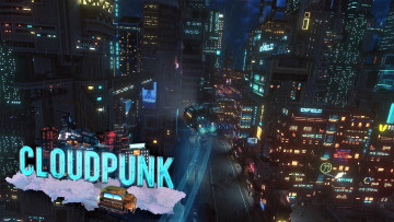 Картинка видео+игры cloudpunk будущее город огни дождь
