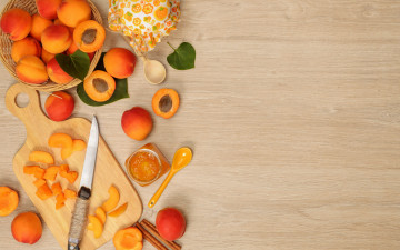 Картинка еда персики +сливы +абрикосы абрикосовый джем абрикосы
