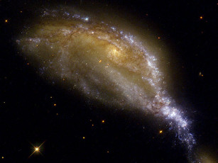 обоя столкновение, галактик, ngc, 6745, космос, галактики, туманности