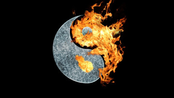 обоя 3д графика, инь-Янь , yin yang, yin, yang