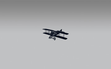 Картинка рисованное минимализм фон самолет