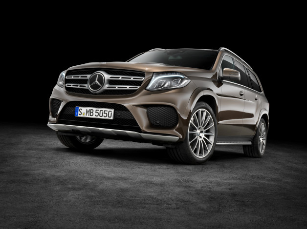 Обои картинки фото автомобили, mercedes-benz, gls, 500, 4matic, 2015г, x166, line, amg