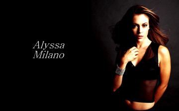 обоя девушки, alyssa milano, топ, декольте, актриса, алиса, милано, браслет