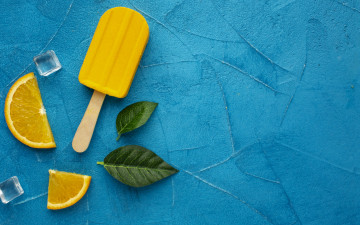 Картинка еда мороженое +десерты лед апельсиновое апельсин