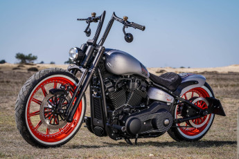 обоя harley, мотоциклы, harley-davidson, thunderbike, custom, мотоцикл, байк