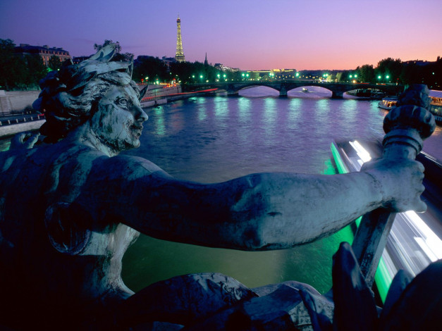 Обои картинки фото an, evening, in, paris, france, города, париж, франция
