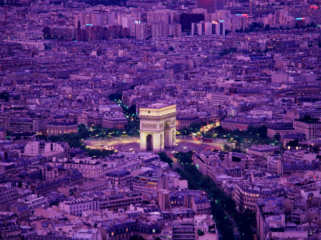 Обои картинки фото arc, de, triomphe, paris, france, города, париж, франция