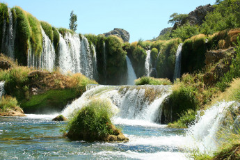 Картинка водопады на реке zrmanja хорватия природа красивые