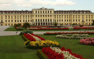 Картинка schlo& 223 sch& 246 nbrunn австрия города дворцы замки крепости цветы клумбы дворец