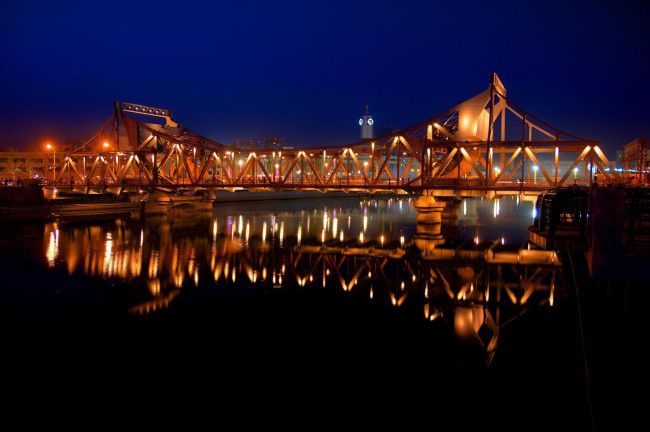 Обои картинки фото города, мосты, отражение, река