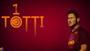 обоя спорт, 3d, рисованные, один, футбол, soccer, as, roma, 1, totti, футболист, тотти, рома, best, news, legend