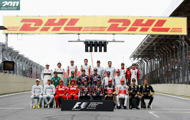 Обои картинки фото f1, 2011, les, 24, pilotes, de, la, saison, спорт, формула, команда, 1, гонщики