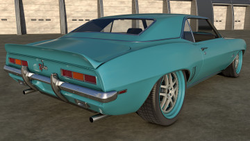 Картинка автомобили 3д 1969 chevrolet camaro z2