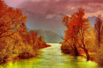 Картинка природа реки озера горы тучи река