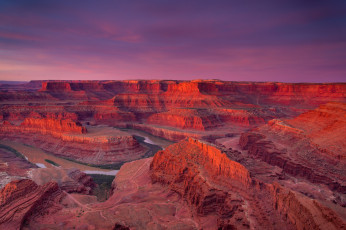 Картинка природа горы река закат небо каньон