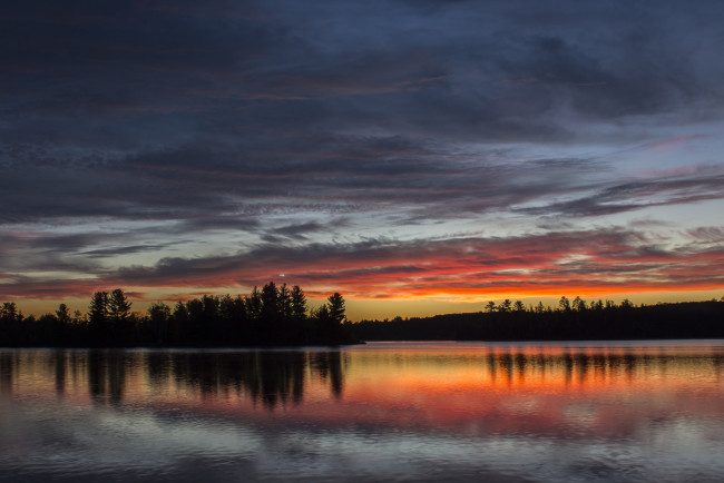 Обои картинки фото природа, восходы, закаты, вечер, озеро, лес