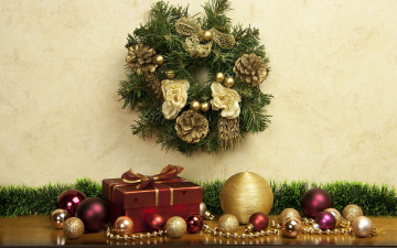 обоя праздничные, шары, balls, christmas, merry, украшения, decoration, новый, год, рождество