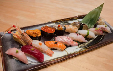 Картинка еда рыба +морепродукты +суши +роллы креветки икра