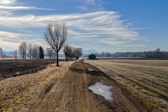 Картинка природа дороги дорога поле