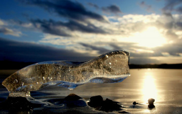 Картинка природа макро свет облако лед небо вода