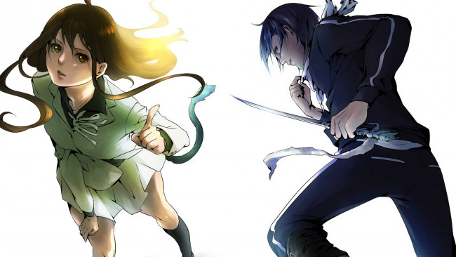 Обои картинки фото аниме, noragami, меч, Ято, икки