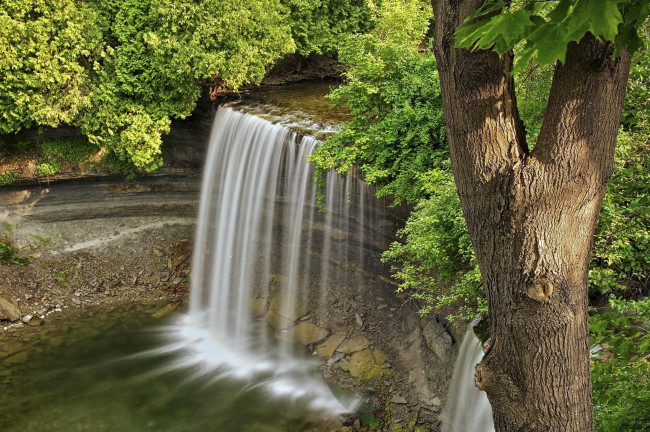 Обои картинки фото природа, водопады, камни, водопад, река