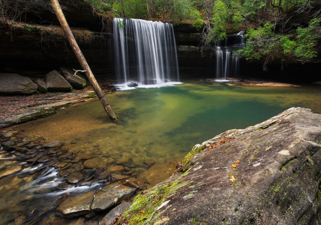 Обои картинки фото природа, водопады, водопад, скала, река