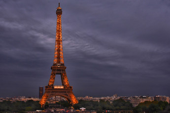 обоя eiffel tower, города, париж , франция, панорама, башня