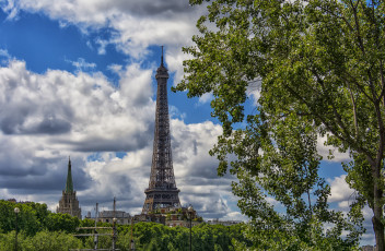 Картинка eiffel+tower города париж+ франция башня панорама