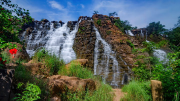 обоя teerathgarh falls, india, природа, водопады, teerathgarh, falls