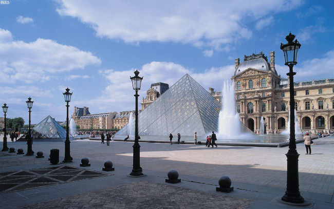 Обои картинки фото the louvre museum, города, париж , франция, the, louvre, museum