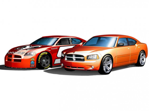 Обои картинки фото dodge, charger, 2006, автомобили