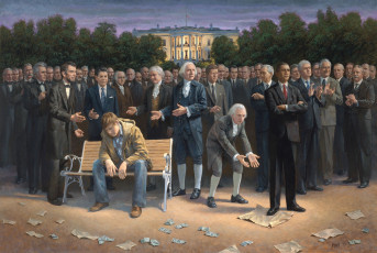 Картинка рисованные люди президенты сша