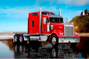 Картинка kenworth+-+w900 автомобили kenworth седельный грузовик тяжелый тягач